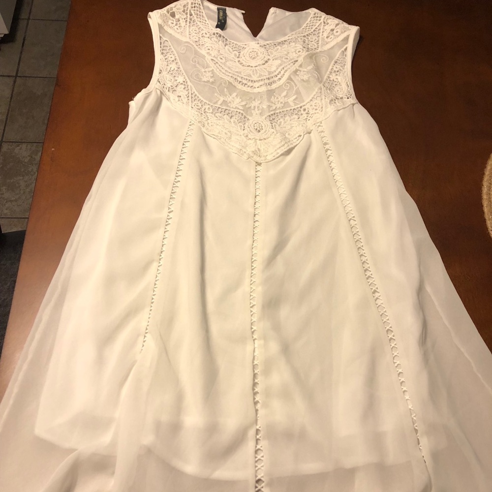 White mini dress